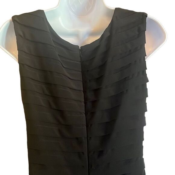 Cache Y2K Vintage Black Beaded Bodycon Pleated Cocktail Mini Dress Sz 8 Party - Picture 4 of 12